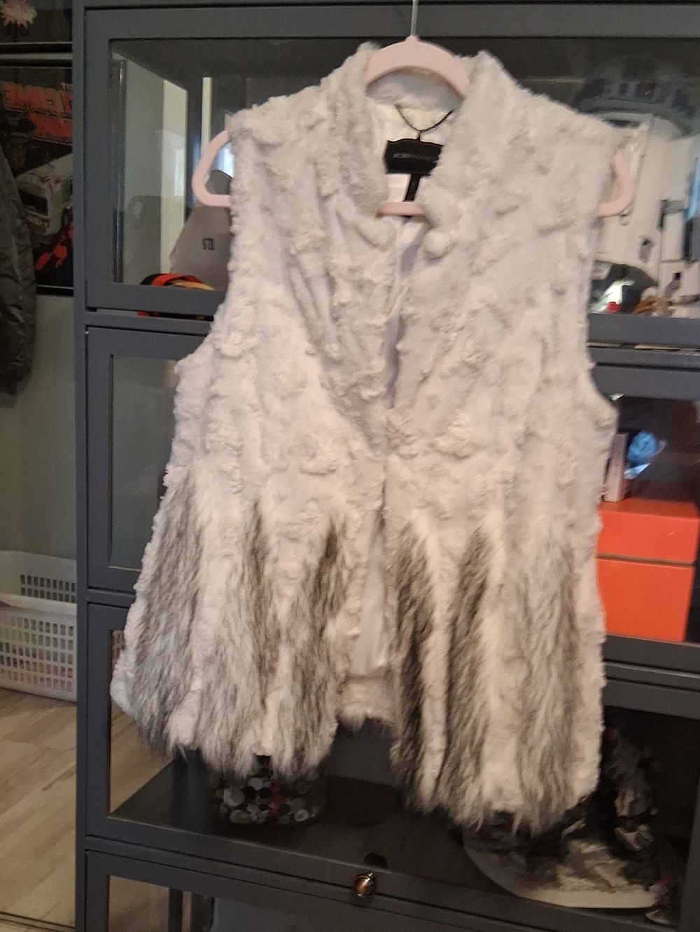 BCBG FUR VEST size L